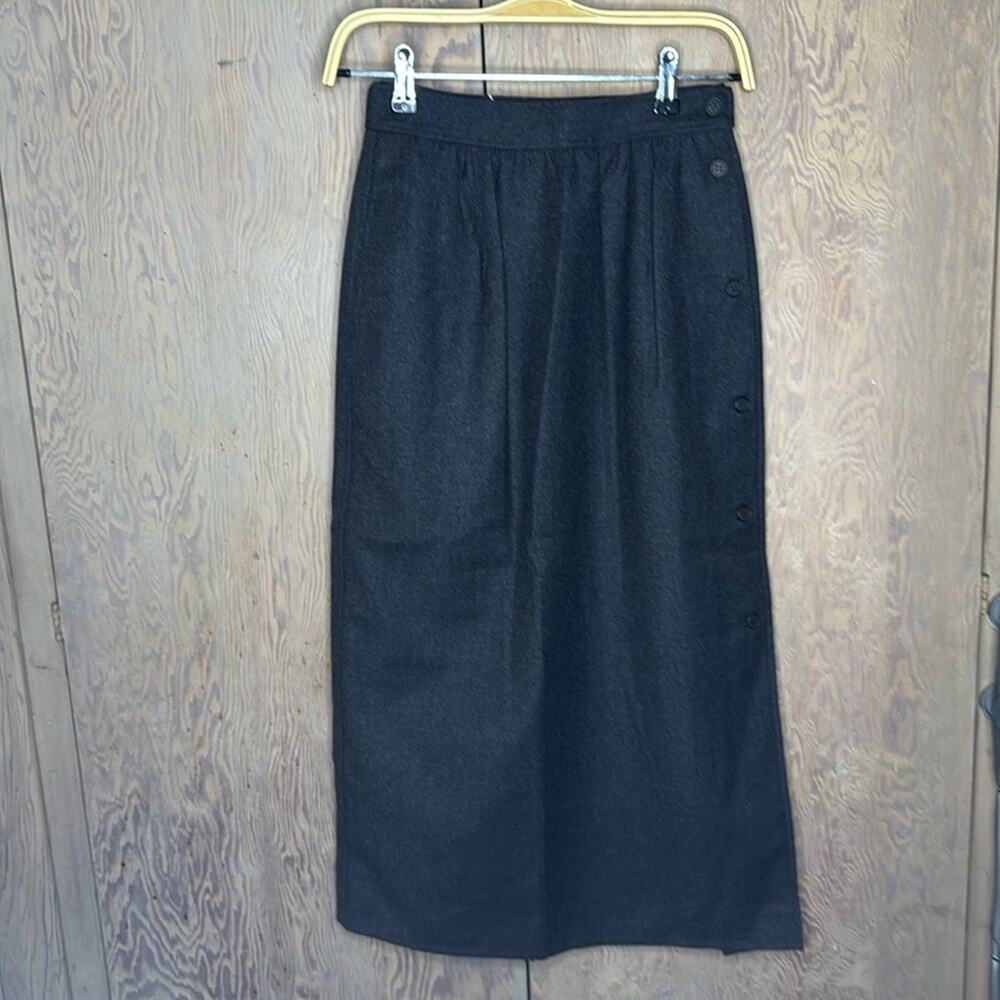 Vintage NWT Umberto Ginocchietti Women's Dark Charcoal Maxi Skirt